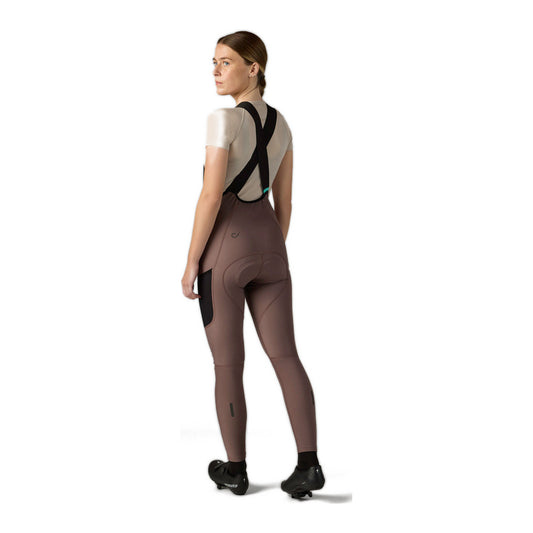 VELOCIO Women Luxe Thermal Bib Tight - Plum Truffle
