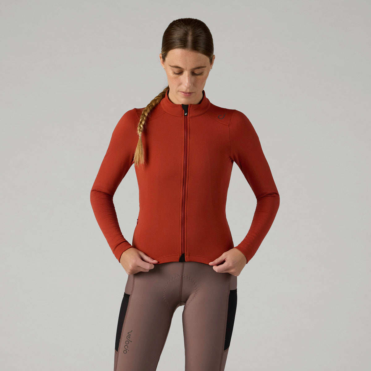 VELOCIO Women Luxe Thermal Long Sleeve - Red Ochre