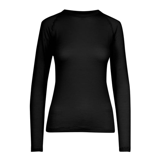 VELOCIO Women Merino Mesh Long Sleeve Base Layer - Black