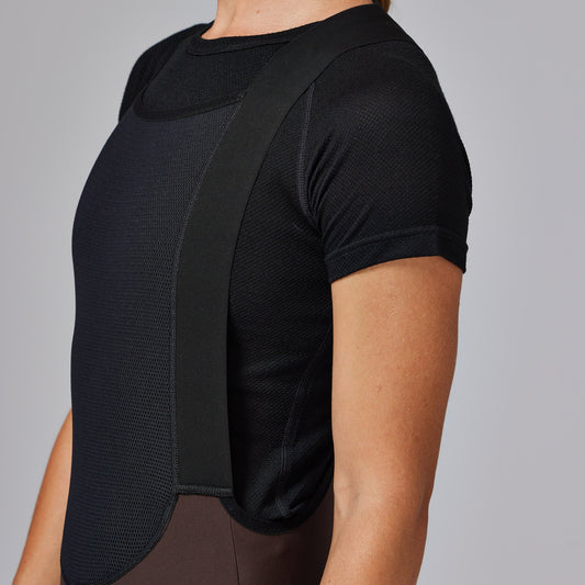 VELOCIO Women Merino Mesh Short Sleeve Base Layer - Black