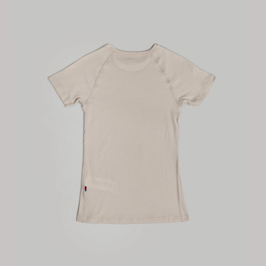 VELOCIO Women Merino Mesh Short Sleeve Base Layer - Pumice Stone