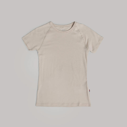 VELOCIO Women Merino Mesh Short Sleeve Base Layer - Pumice Stone