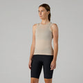 VELOCIO Women Merino Mesh Sleeveless Base Layer - Pumice Stone
