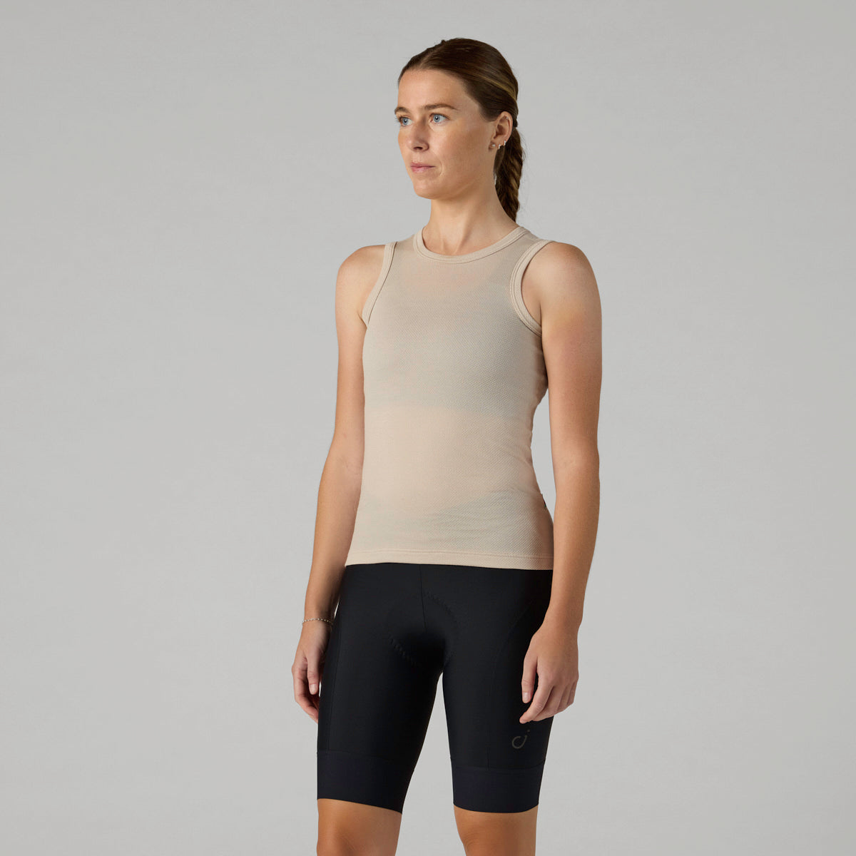 VELOCIO Women Merino Mesh Sleeveless Base Layer - Pumice Stone