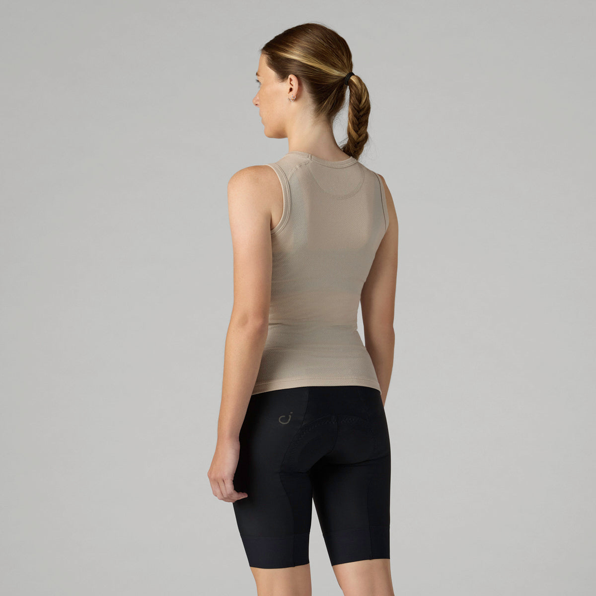 VELOCIO Women Merino Mesh Sleeveless Base Layer - Pumice Stone