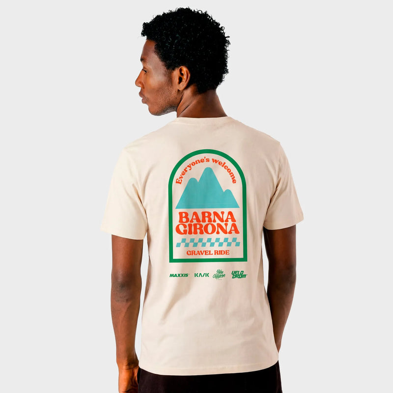 VELODROM Barcelona Girona Gravel Ride Maglietta - Off Bianco