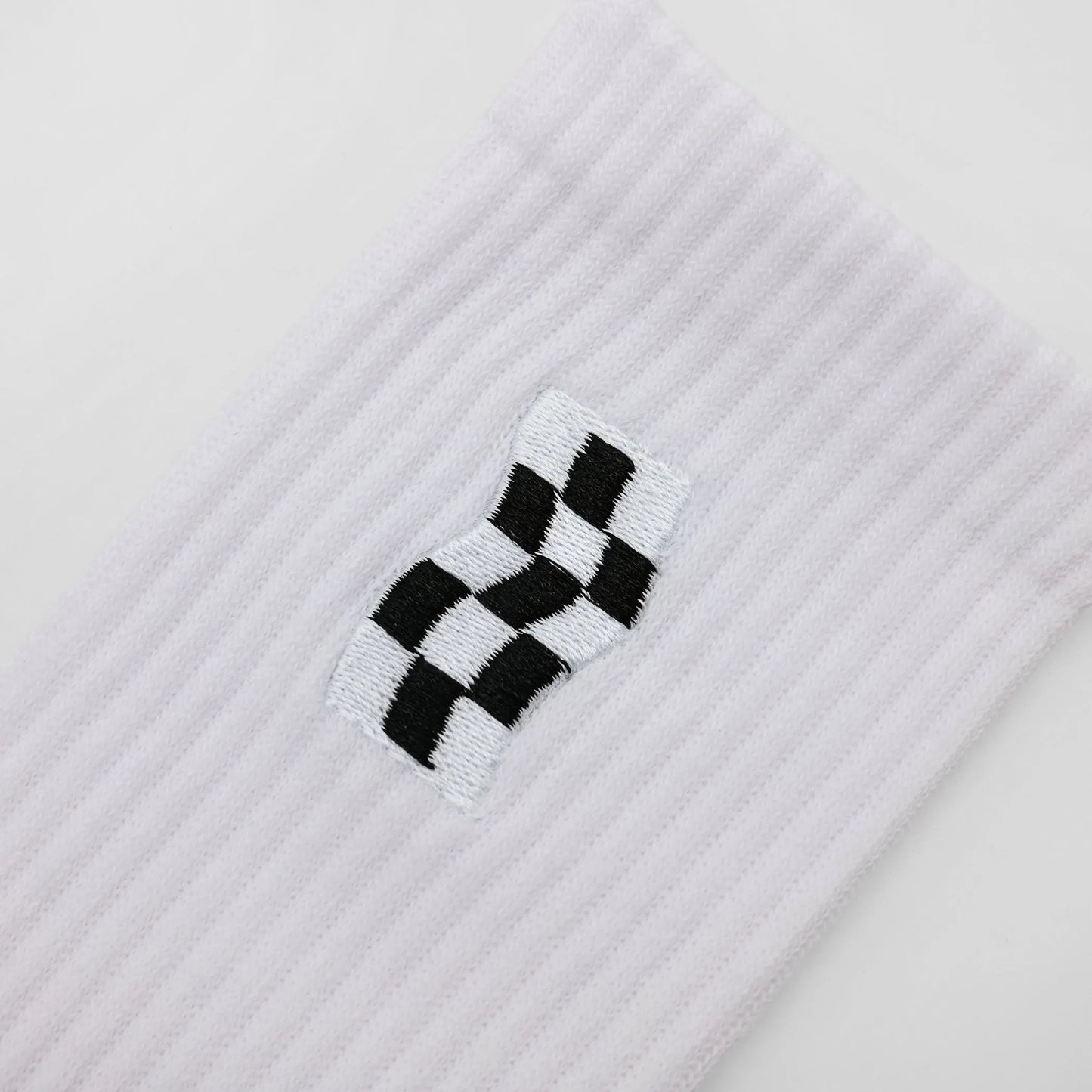 VELODROM Casual Race Logo Socks - White/Black