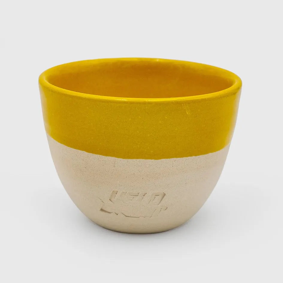 VELODROM Latte Coffe Mug Handmade x Pell Ceramica - Yellow