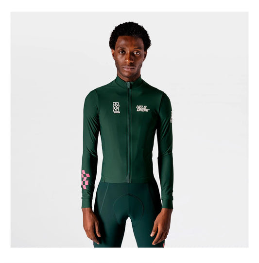 VELODROM RaceDay 3.0 Thermal Long Sleeve Jersey - Pine Groove/White