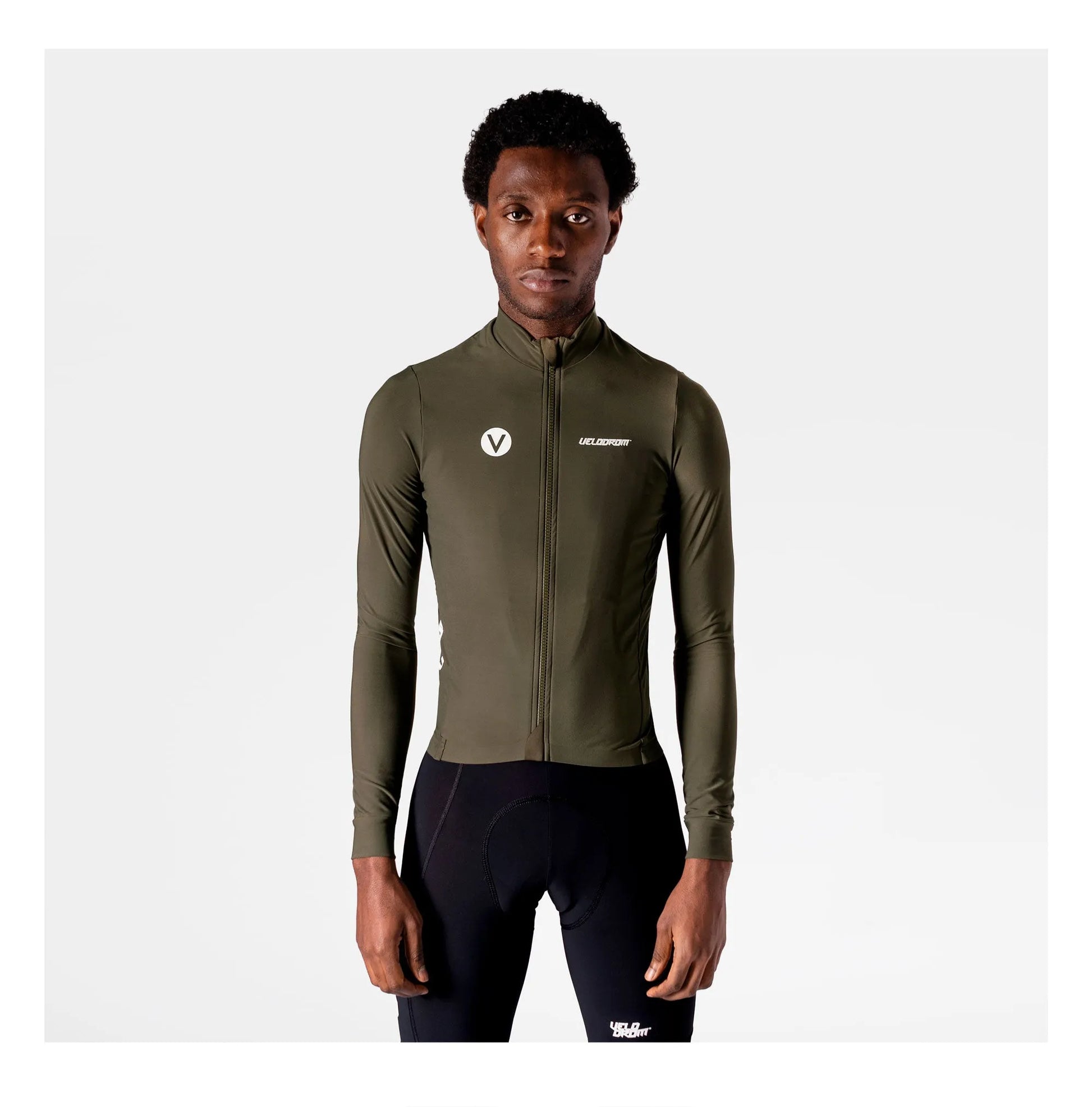 VELODROM RaceDay 3.0 Thermal Subtle Long Sleeve Jersey - Khaki