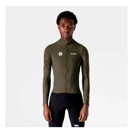 VELODROM RaceDay 3.0 Thermal Subtle Long Sleeve Jersey - Khaki
