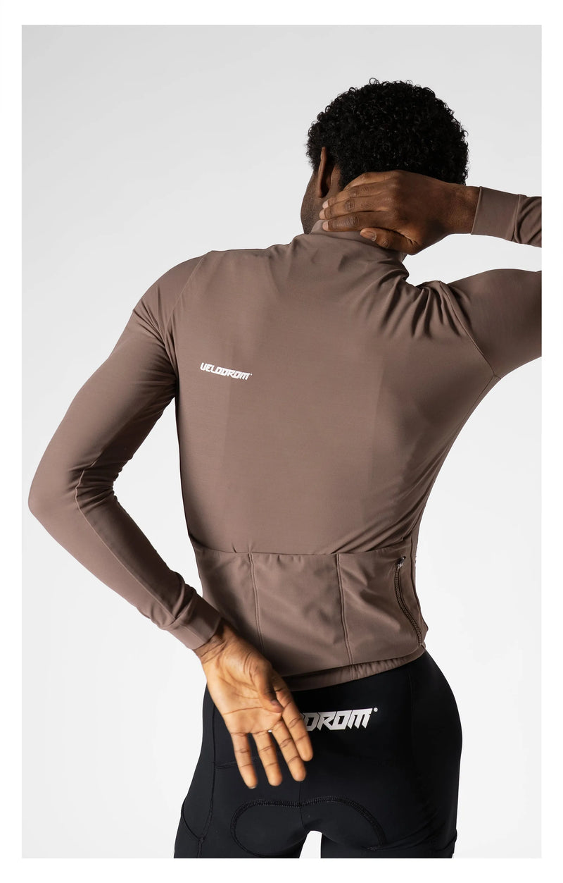 VELODROM RaceDay 3.0 Thermal Subtle Maglia da ciclismo a manica lunga - Brown