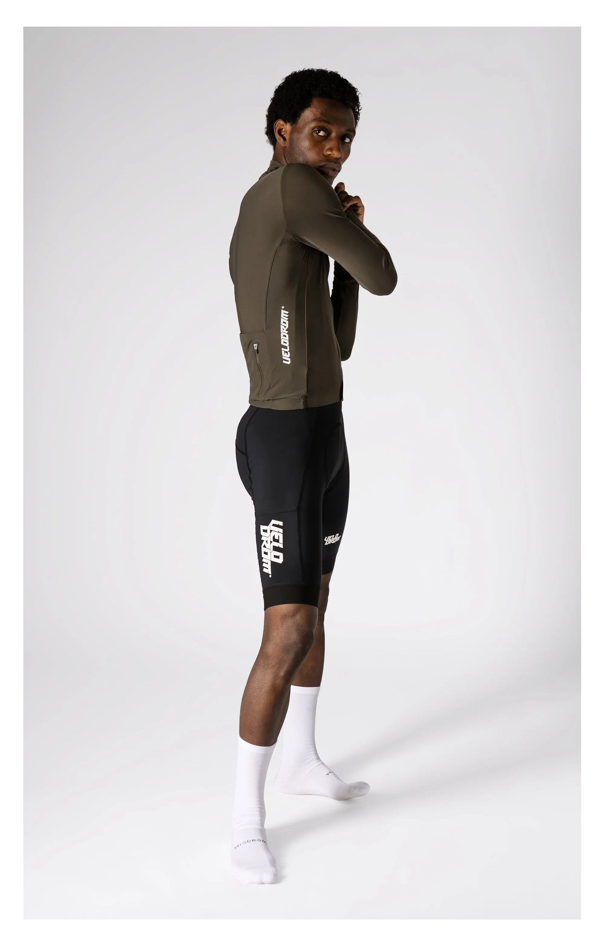 VELODROM RaceDay 3.0 Thermal Subtle Long Sleeve Jersey - Khaki
