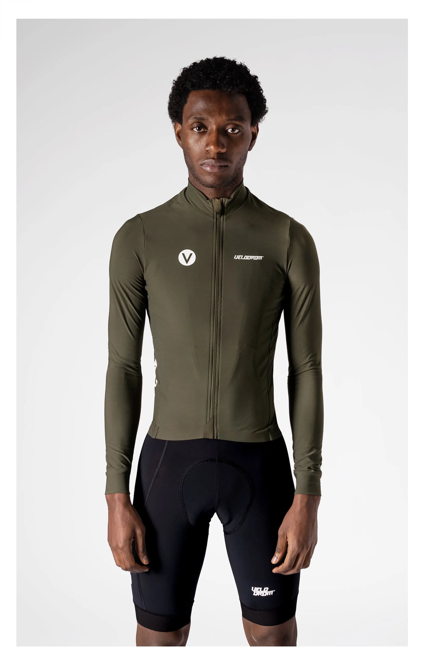 VELODROM RaceDay 3.0 Thermal Subtle Long Sleeve Jersey - Khaki