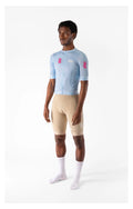 VELODROM Raceday 3.0 Cycling Jersey - Light Blue / White / Pink