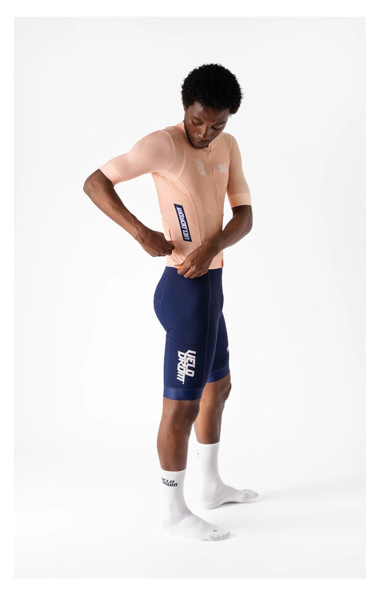 VELODROM Raceday 3.0 Cycling Jersey - Light Orange/Navy/White