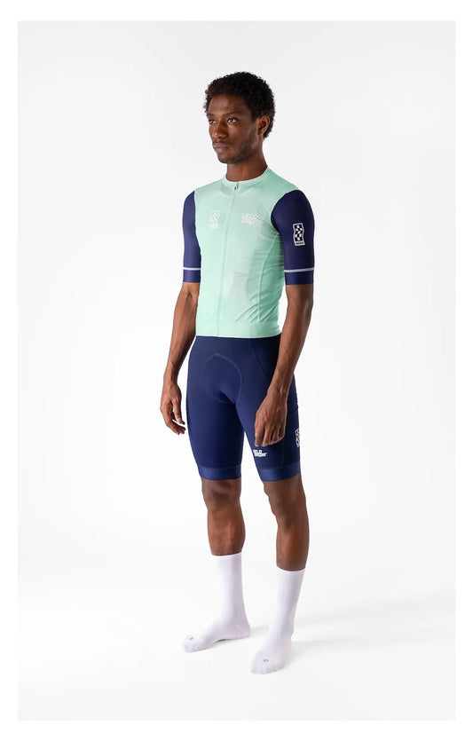 VELODROM Raceday 3.0 Cycling Jersey - Mint/Navy/White