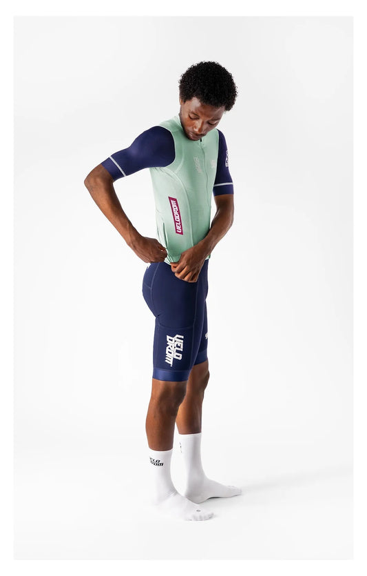 VELODROM Raceday 3.0 Cycling Jersey - Mint/Navy/White