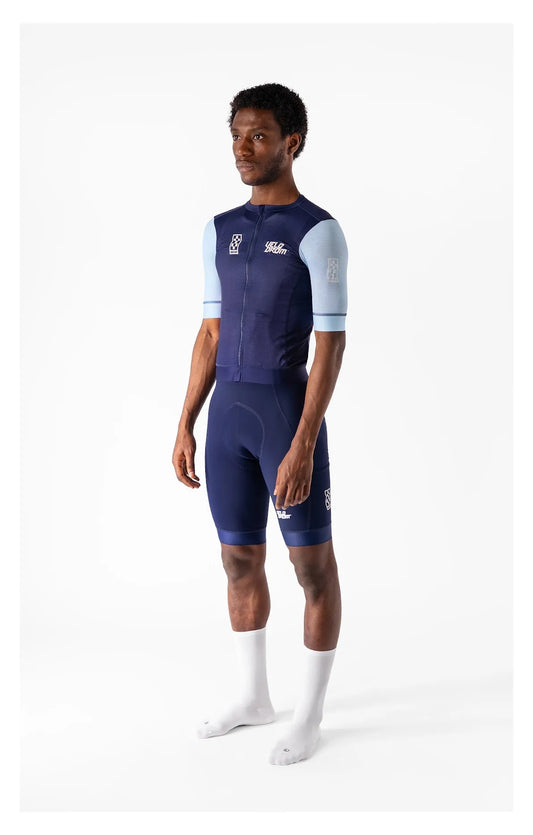 VELODROM Raceday 3.0 Cycling Jersey - Navy / Celeste