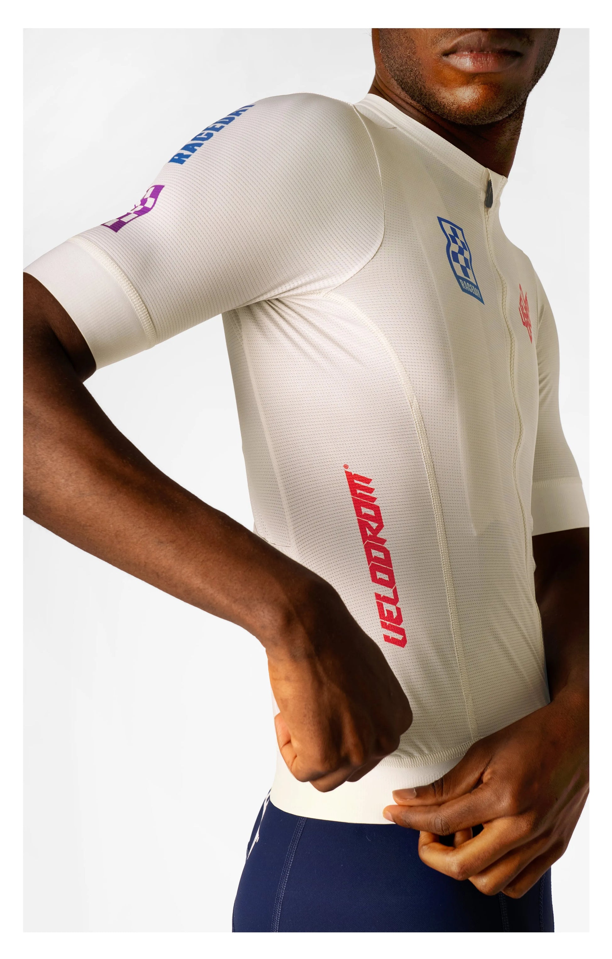 VELODROM Raceday 3.0 Cycling Jersey - Off White Late Drop
