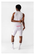 VELODROM Raceday 3.0 Road Bib Shorts - White/Navy/Flush Red