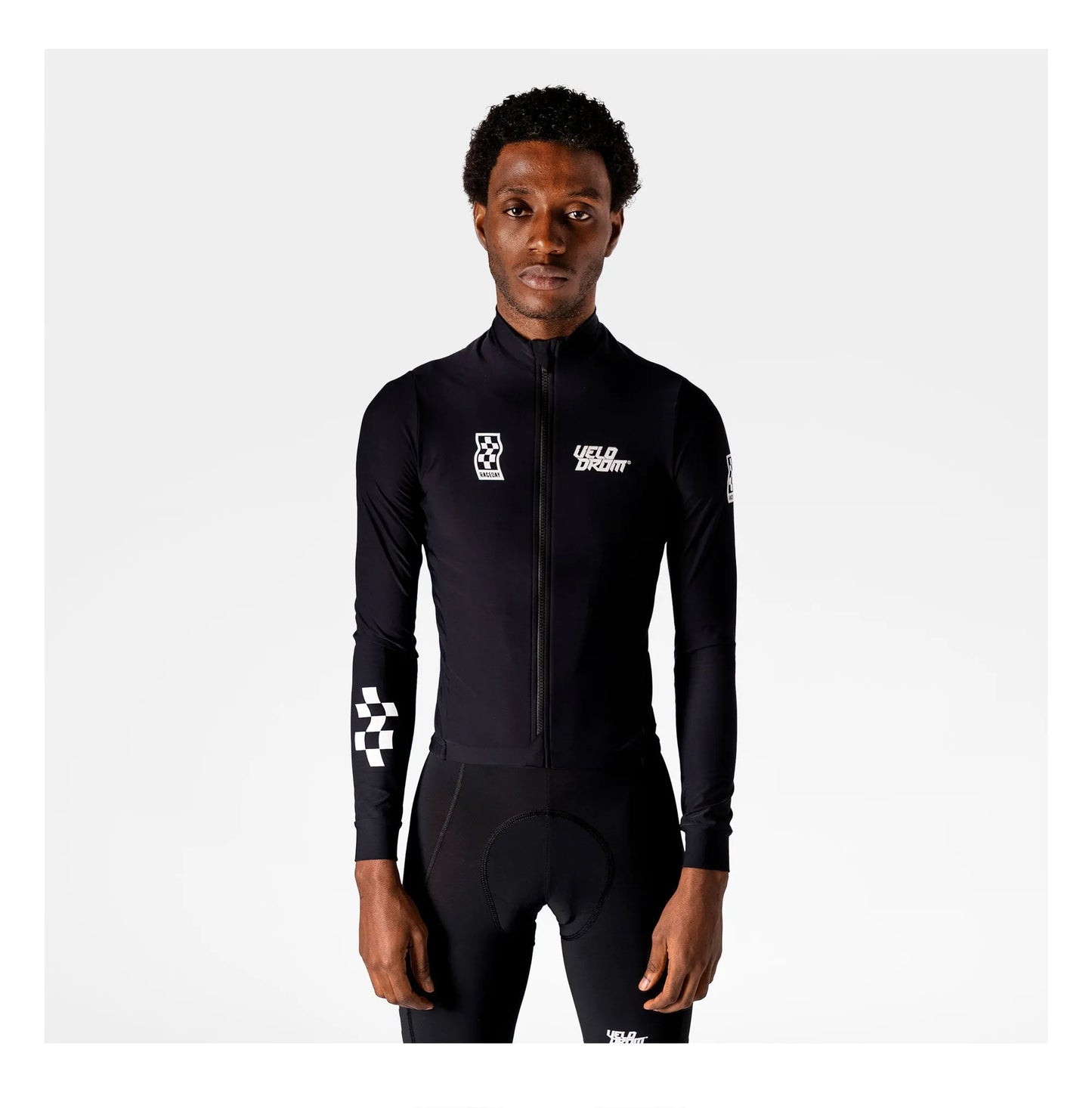 VELODROM Raceday 3.0 Thermal Long Sleeve Jersey - Black/White