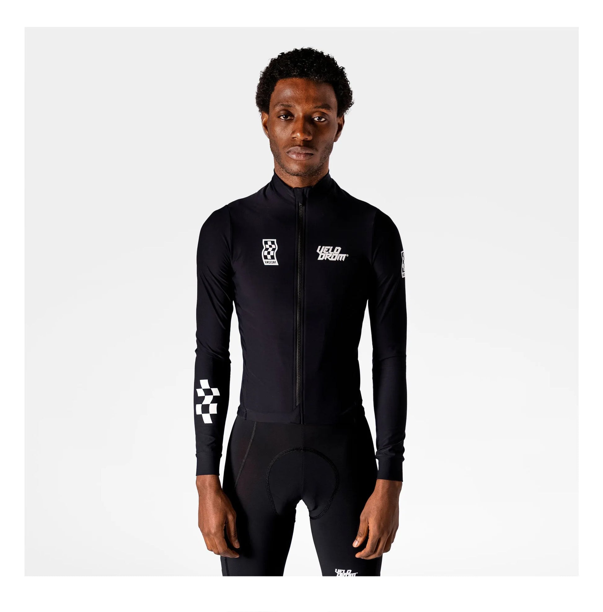 VELODROM Raceday 3.0 Thermal Long Sleeve Jersey - Black/White