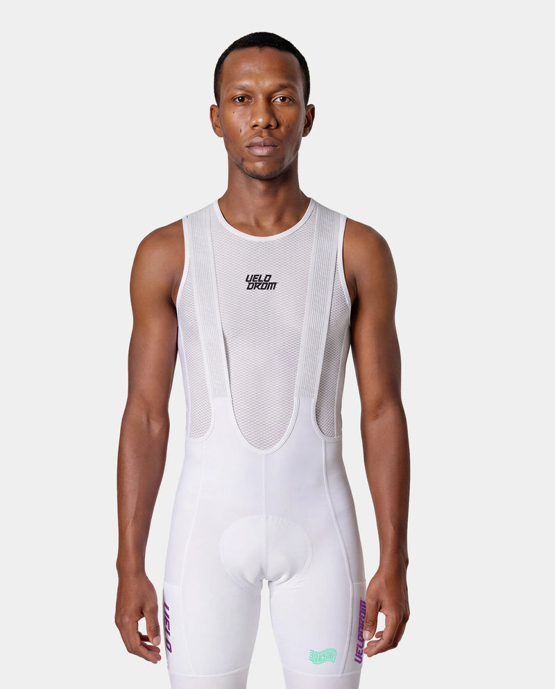 VELODROM Raceday 4.0 Cargo Bib Short - White/Lilac/Light Green