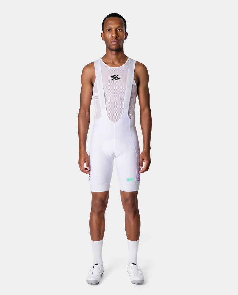 VELODROM Raceday 4.0 Cargo Bib Short - White/Lilac/Light Green
