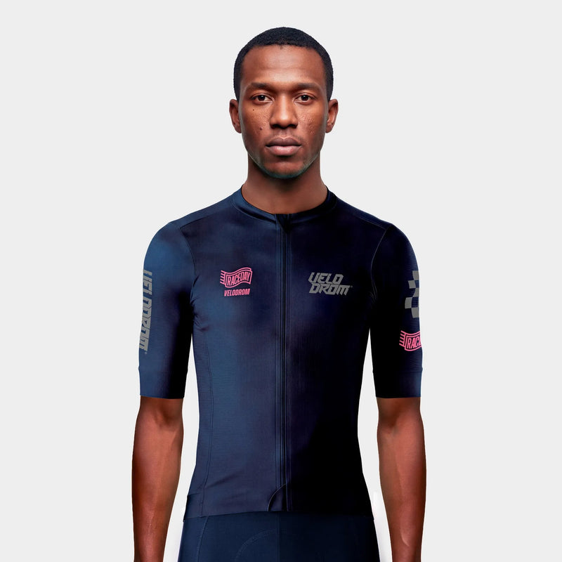 VELODROM Raceday 4.0 Jersey - Navy/Pink/Grey