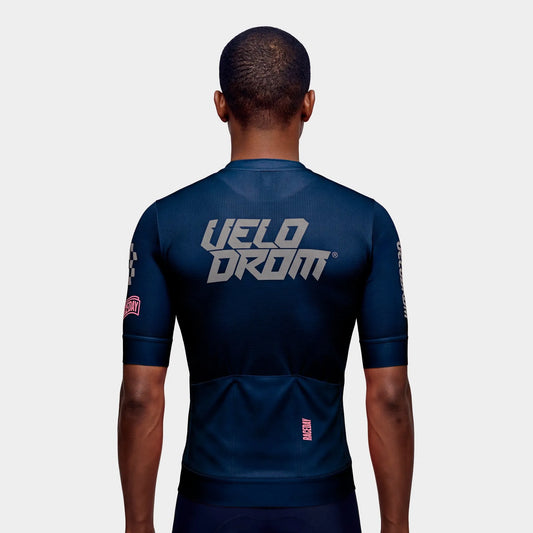 VELODROM Raceday 4.0 Jersey - Navy/Pink/Grey