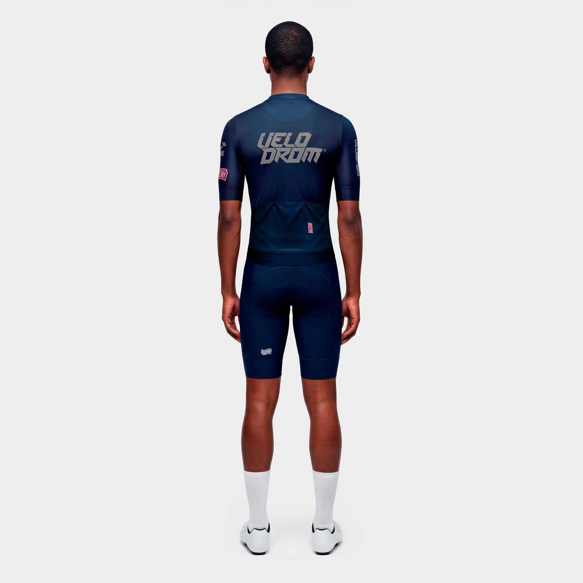 VELODROM Raceday 4.0 Jersey - Navy/Pink/Grey