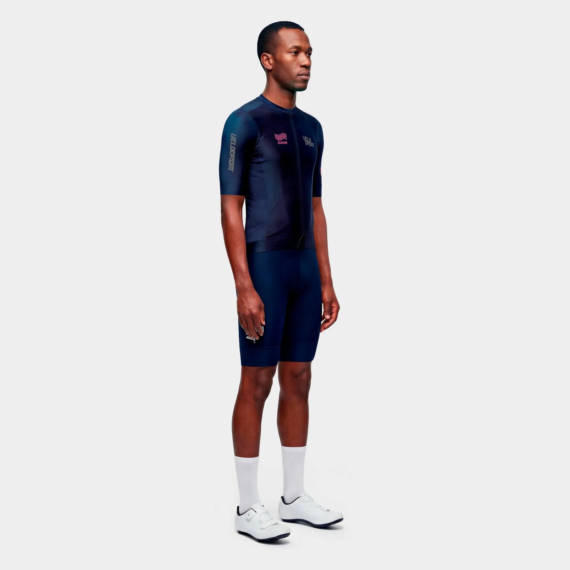 VELODROM Raceday 4.0 Jersey - Navy/Pink/Grey