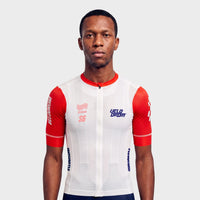 VELODROM Raceday 4.0 Jersey S6 - White/Red Sleeves