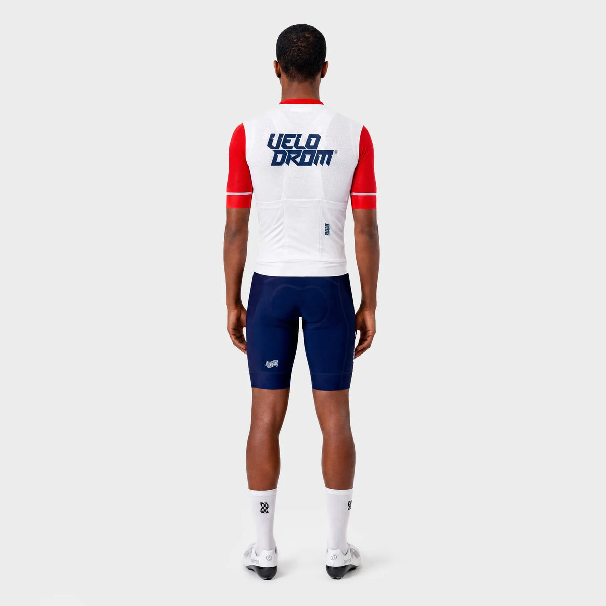 VELODROM Raceday 4.0 Jersey S6 - White/Red Sleeves