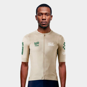 VELODROM Raceday 4.0 Jersey - Warm Sand/Green