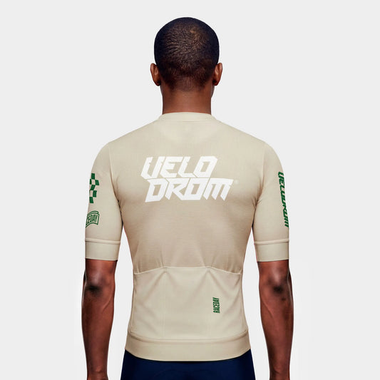 VELODROM Raceday 4.0 Jersey - Warm Sand/Green