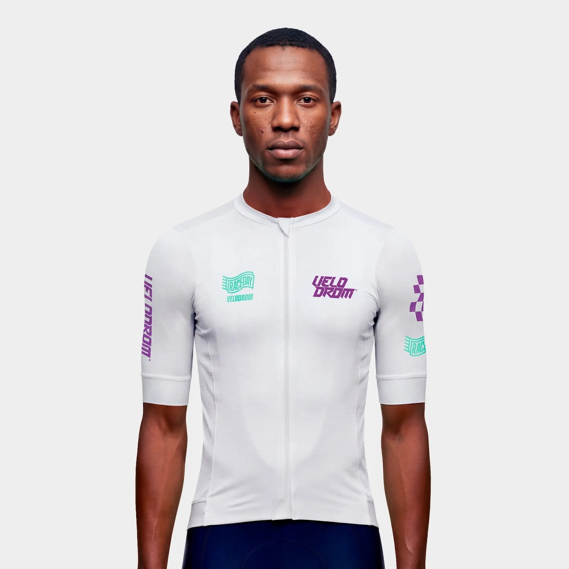 VELODROM Raceday 4.0 Jersey - White/Light Purple