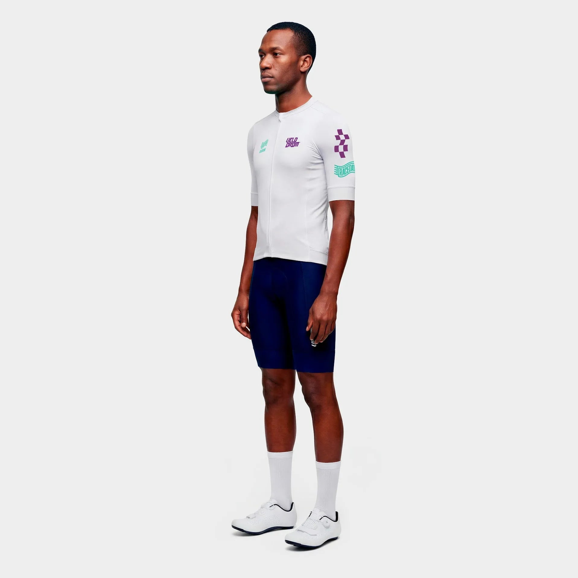 VELODROM Raceday 4.0 Jersey - White/Light Purple