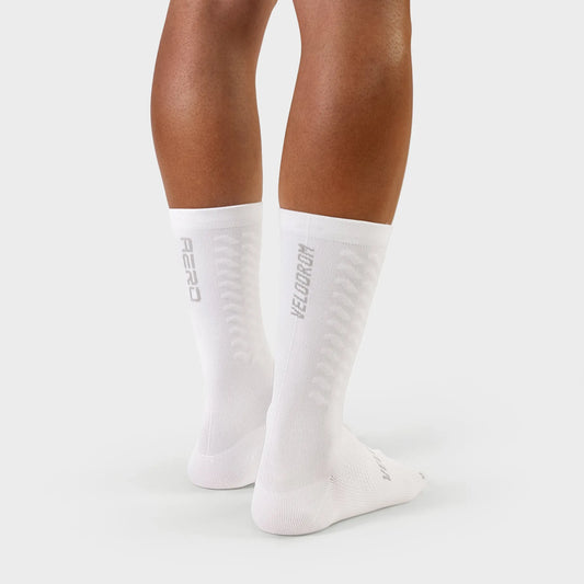 VELODROM Raceday Aero Bump Socks - White