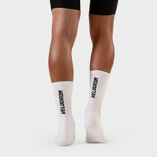 VELODROM Raceday Merino Winter Socks - White