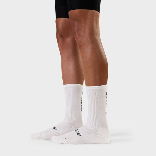 VELODROM Raceday Merino Winter Socks - White
