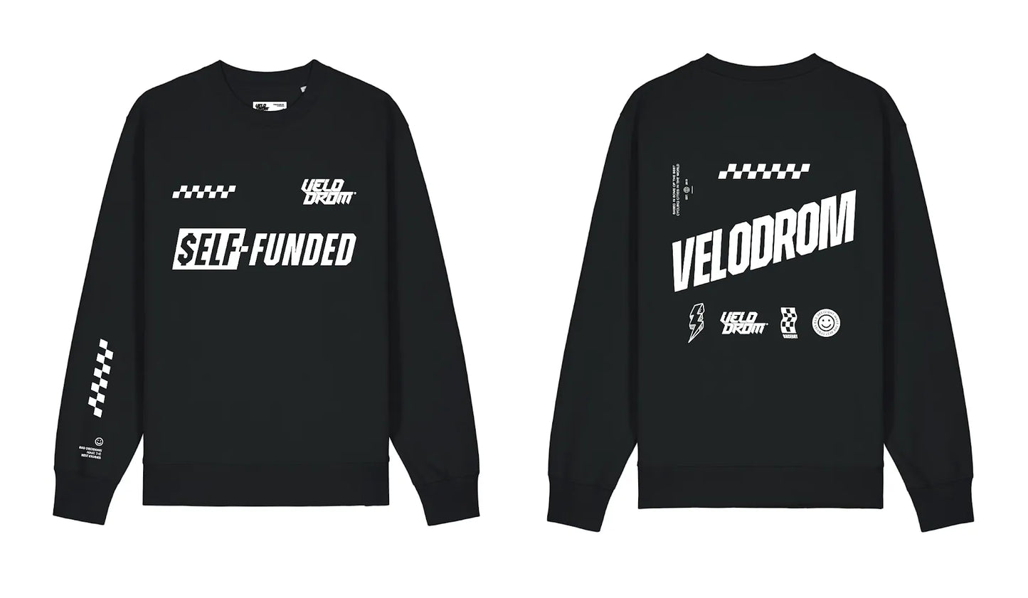 VELODROM Raceday Self Funded Sweatshirt - Black/White