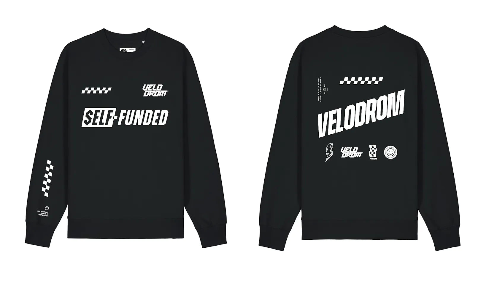 VELODROM Raceday Self Funded Sweatshirt - Black/White