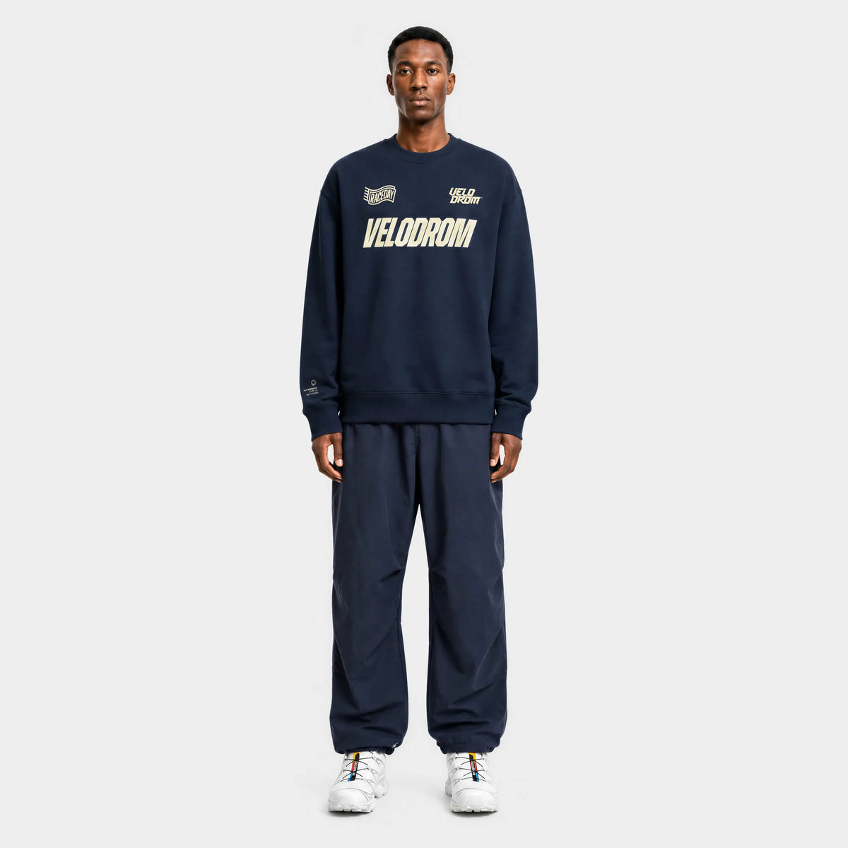 VELODROM Raceday Sweatshirt - Blue Navy/Cream