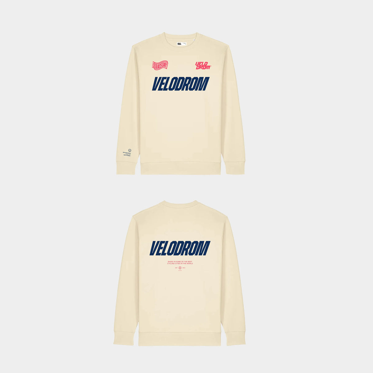 VELODROM Raceday Sweatshirt - Off White/Blue/Bright Red