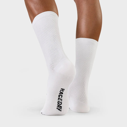 VELODROM Raceday Textured Socks - White