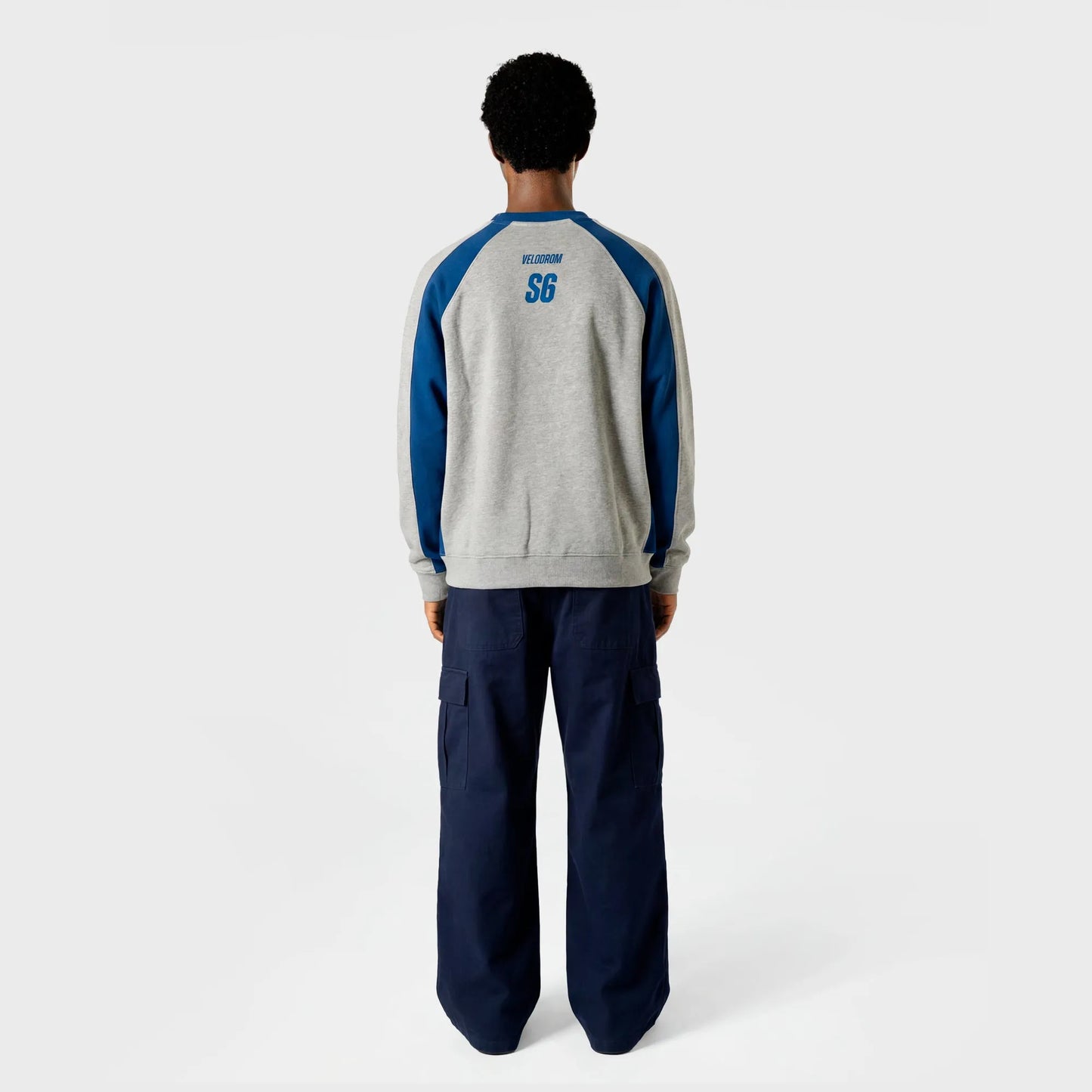 VELODROM S6 Collection Retro Sweatshirt - Grey Blue