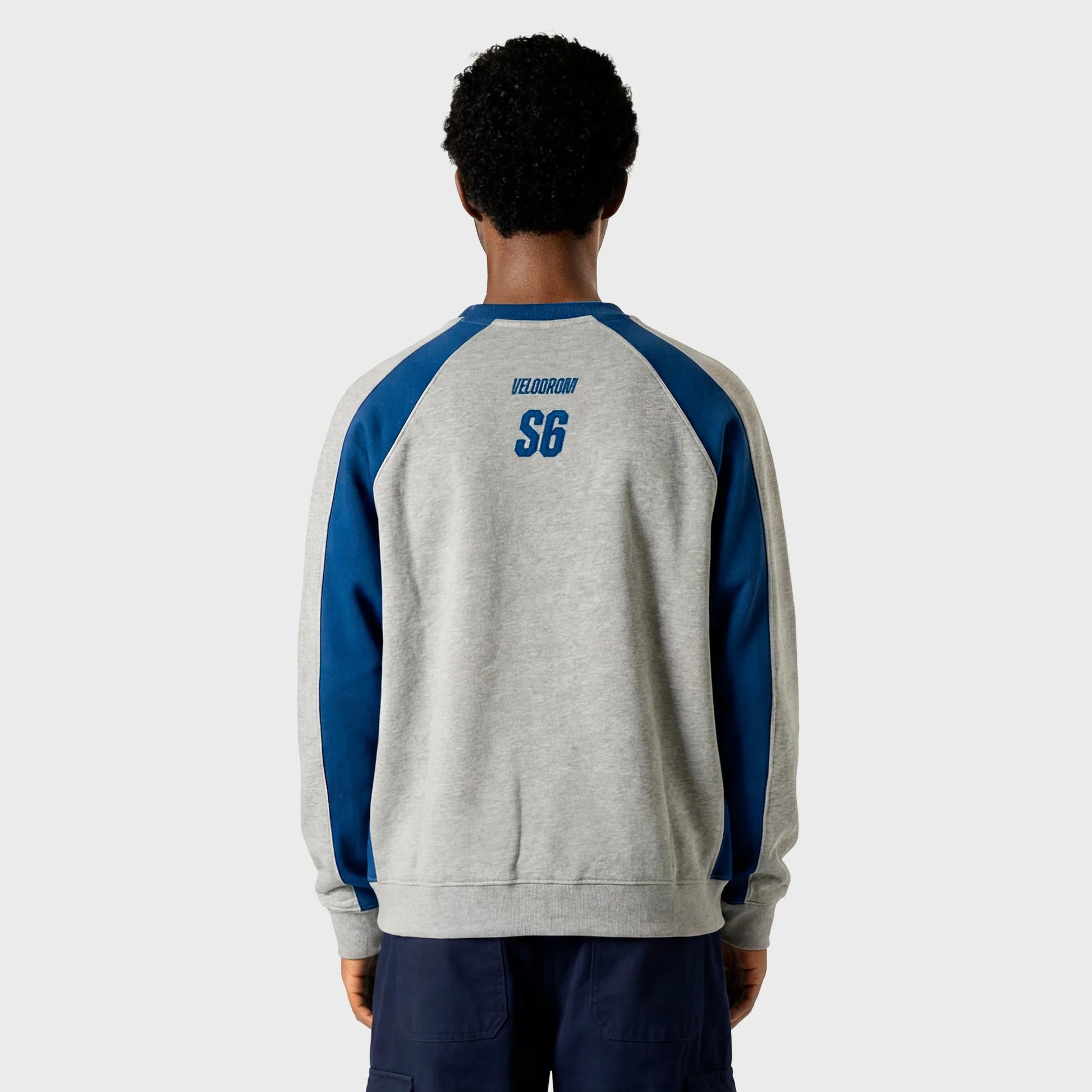 VELODROM S6 Collection Retro Sweatshirt - Grey Blue