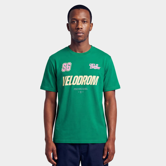 VELODROM S6 Tshirt - Vivid Green Pink/Yellow Graphics
